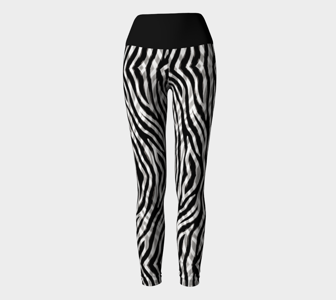 Aperçu de Zebra Stripe Pattern Black Grey