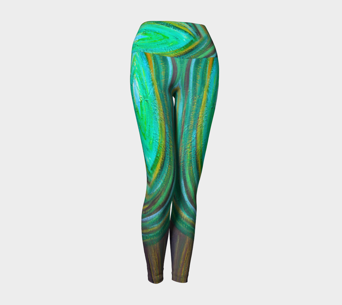 Yoga Leggings Palm Tree Heart Collection 3D preview