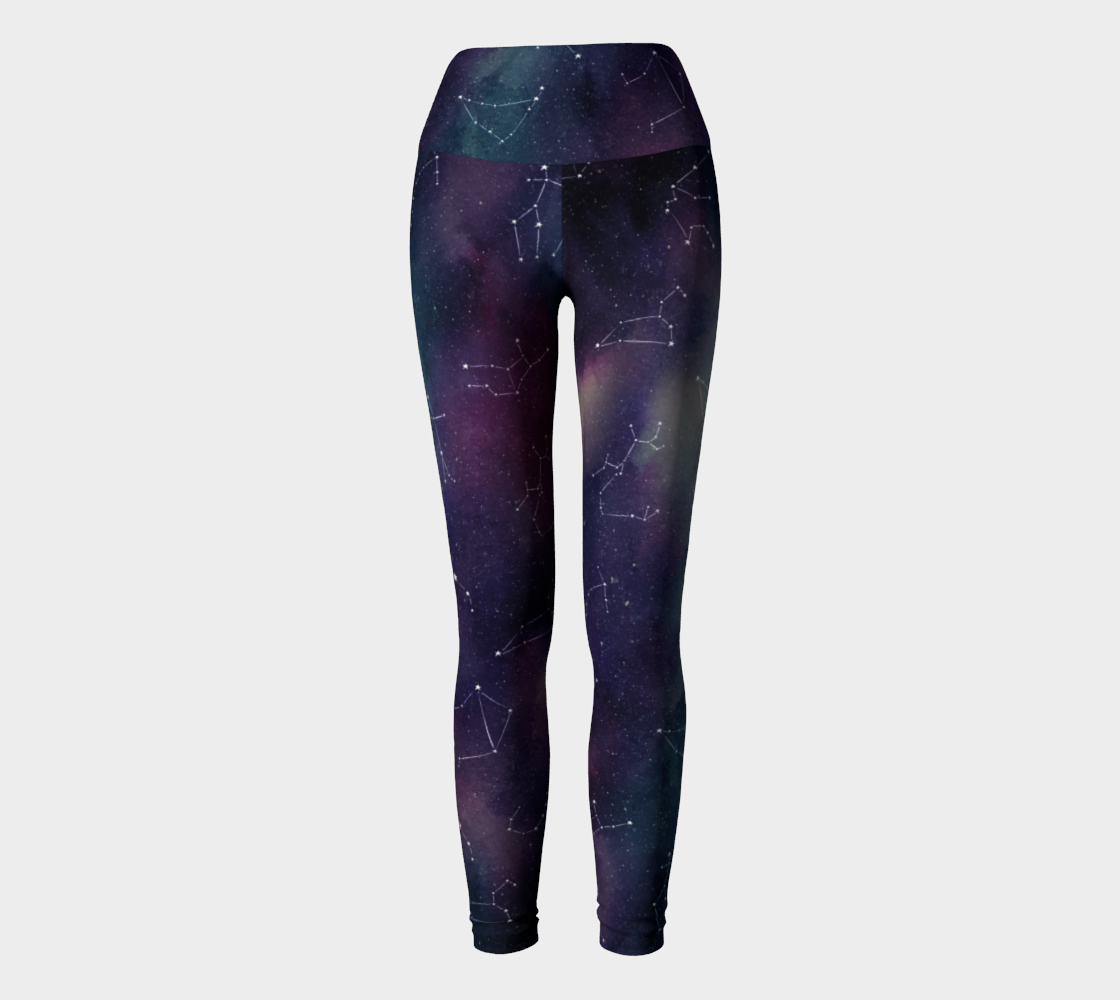 Zodiac galaxy yoga leggings preview