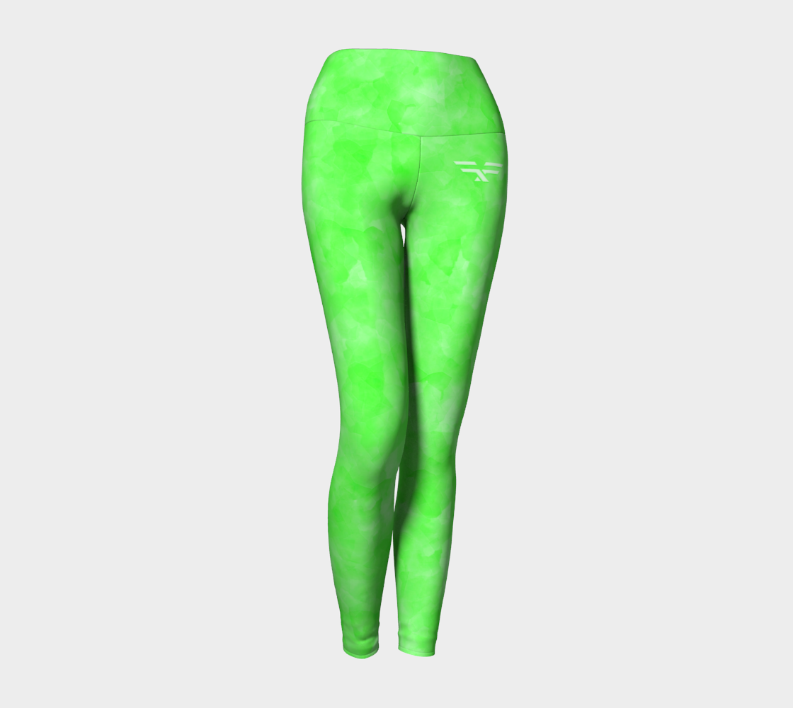 Soft Lime Green Fitness Fashion Yoga Leggings 3D preview
