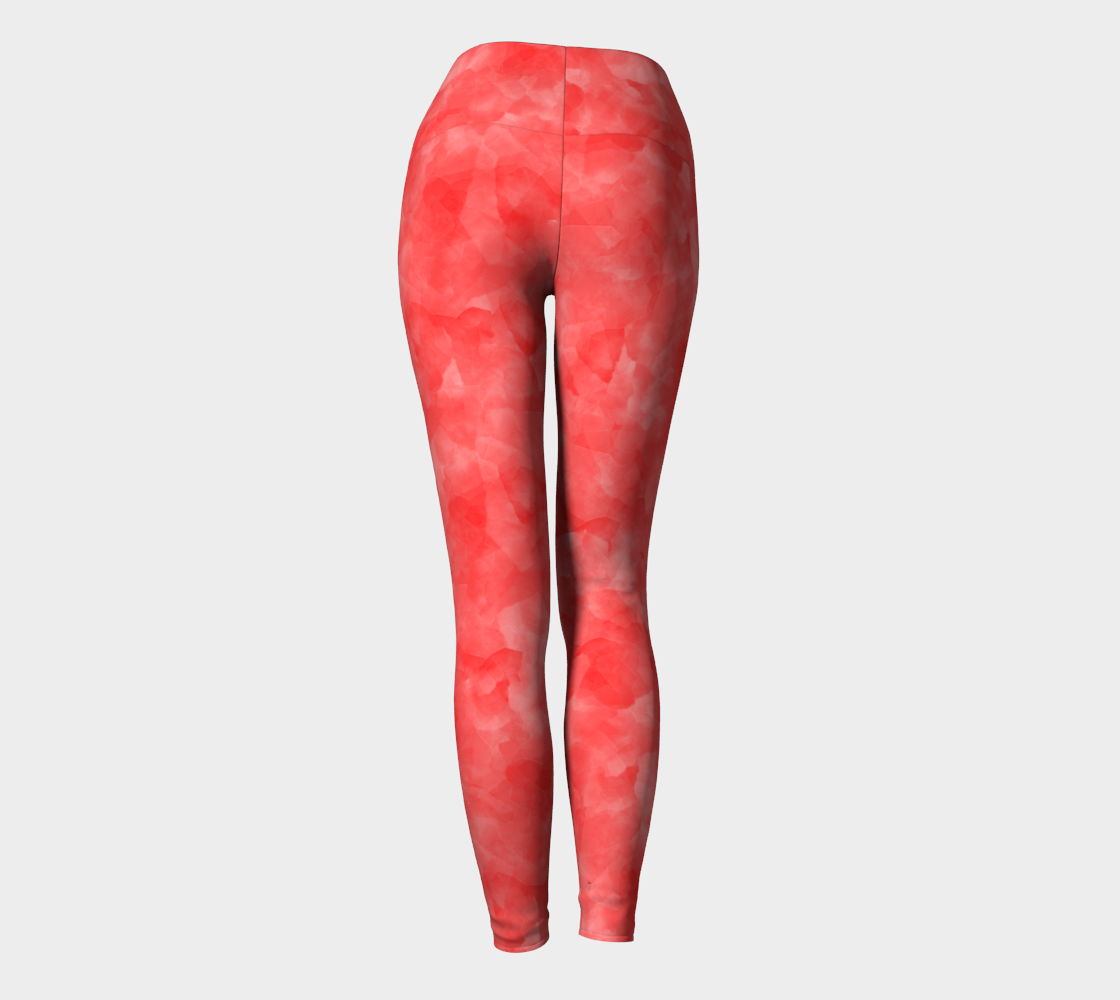 Soft Red Fitness Fashion Yoga Leggings preview #4