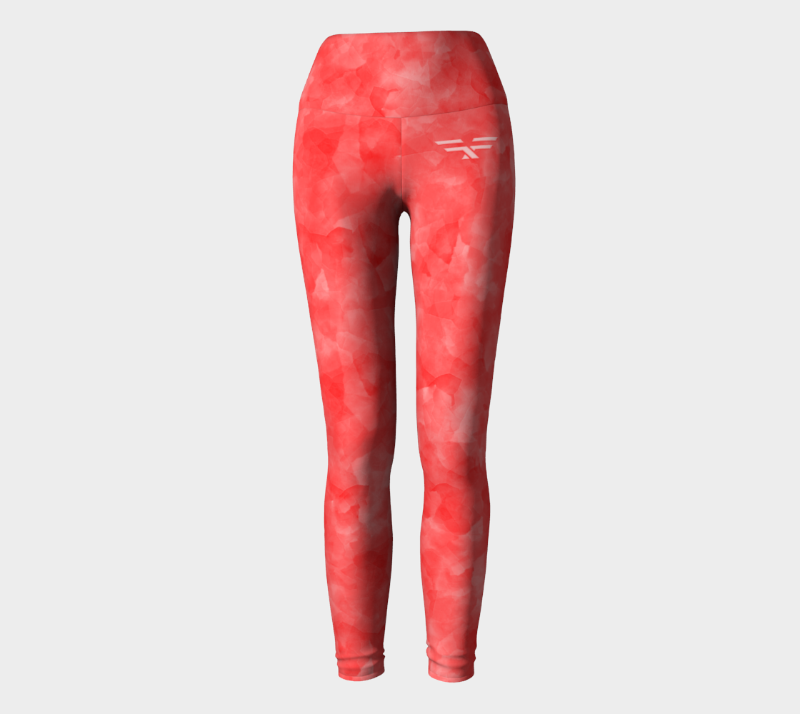 Soft Red Fitness Fashion Yoga Leggings preview #2