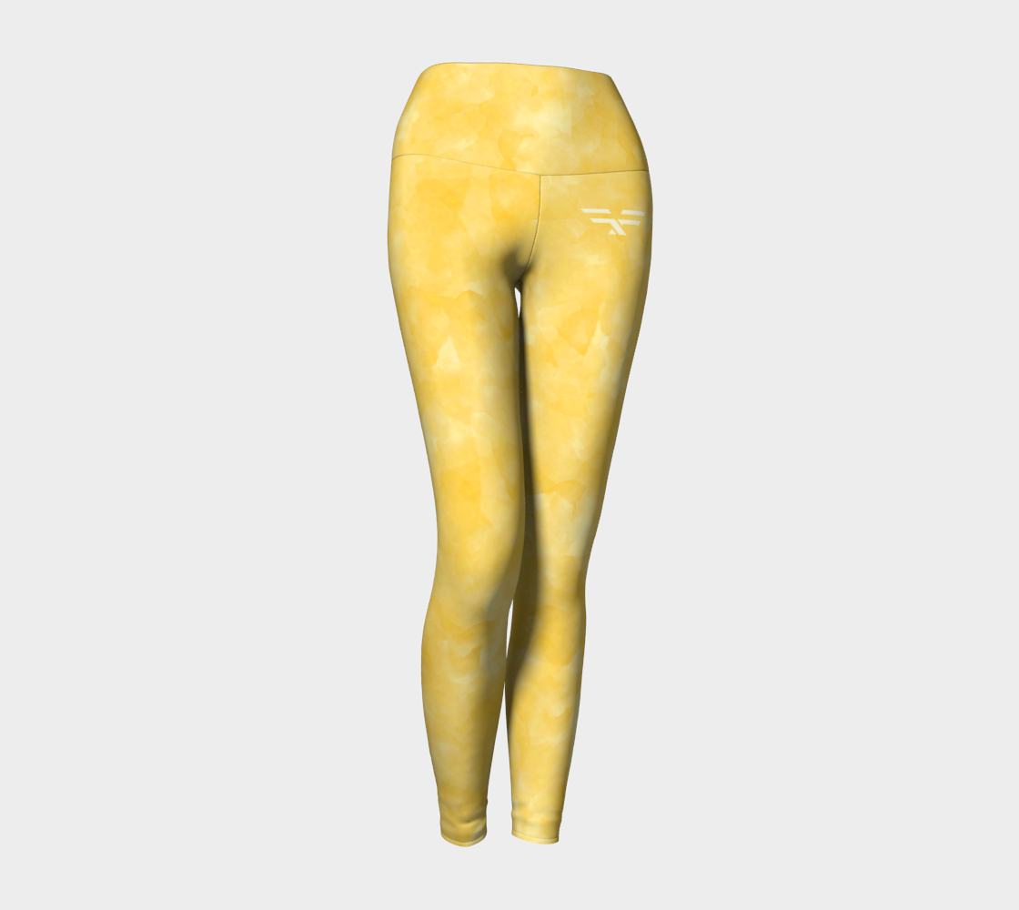 Soft Yellow Fitness Fashion Yoga Leggings preview #1