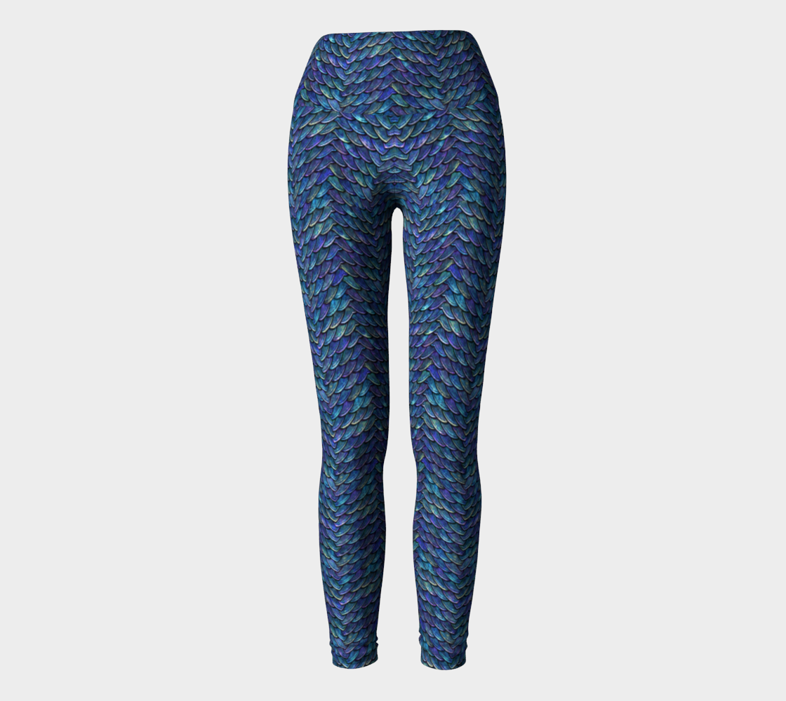 Blue Purple Mother of Dragons Yoga Leggings preview
