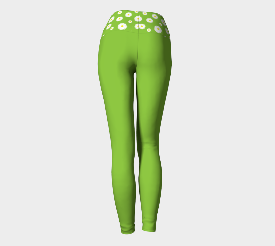 Aperçu de Green Yoga Leggings with Daisy, Daisy band #4