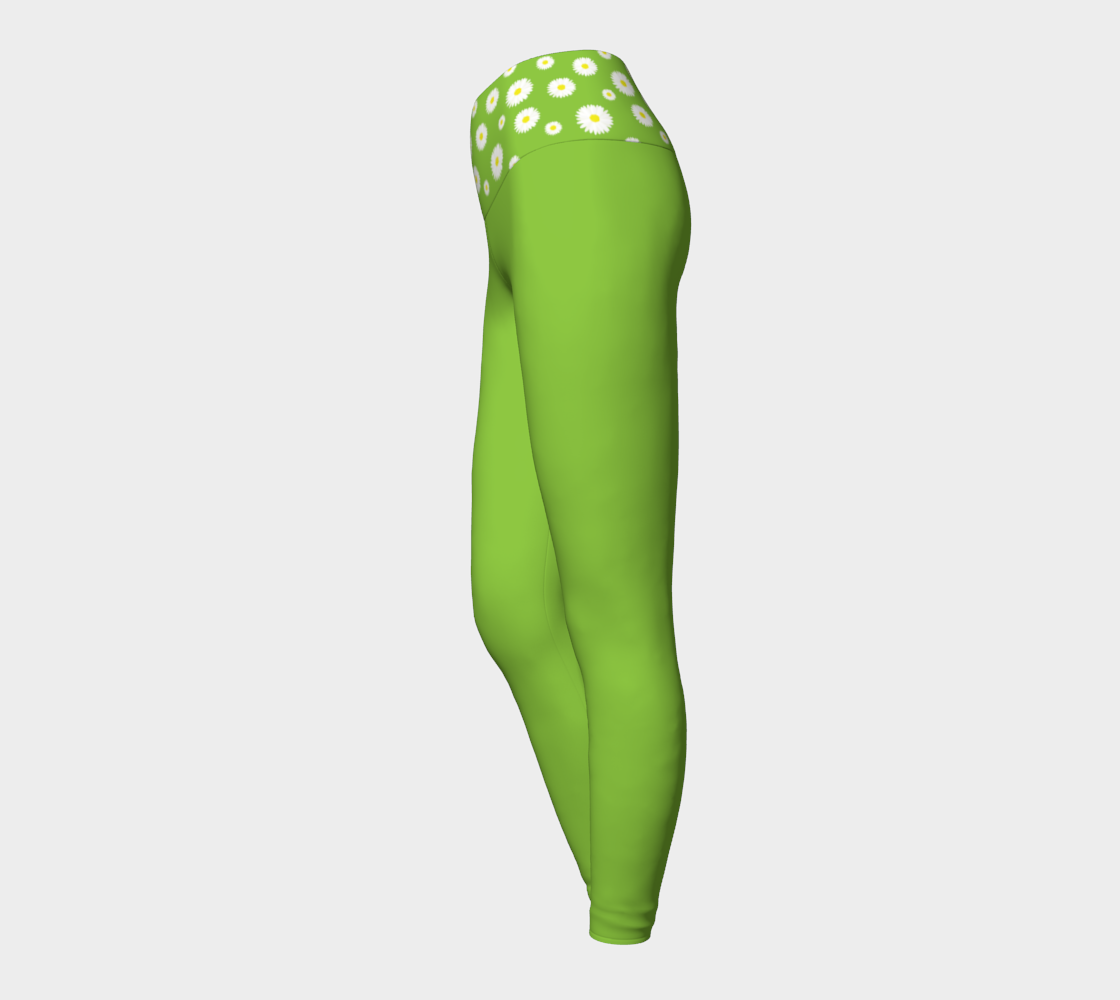 Aperçu de Green Yoga Leggings with Daisy, Daisy band #3
