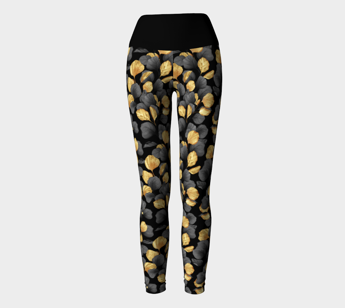 Black and gold leaves preview