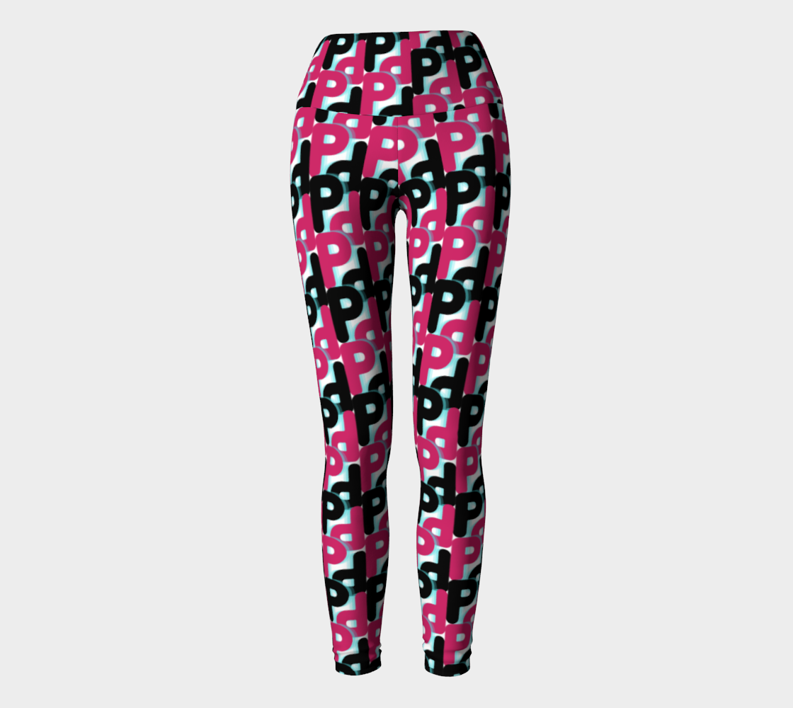 Vintage Pink Chain Yoga Leggings preview