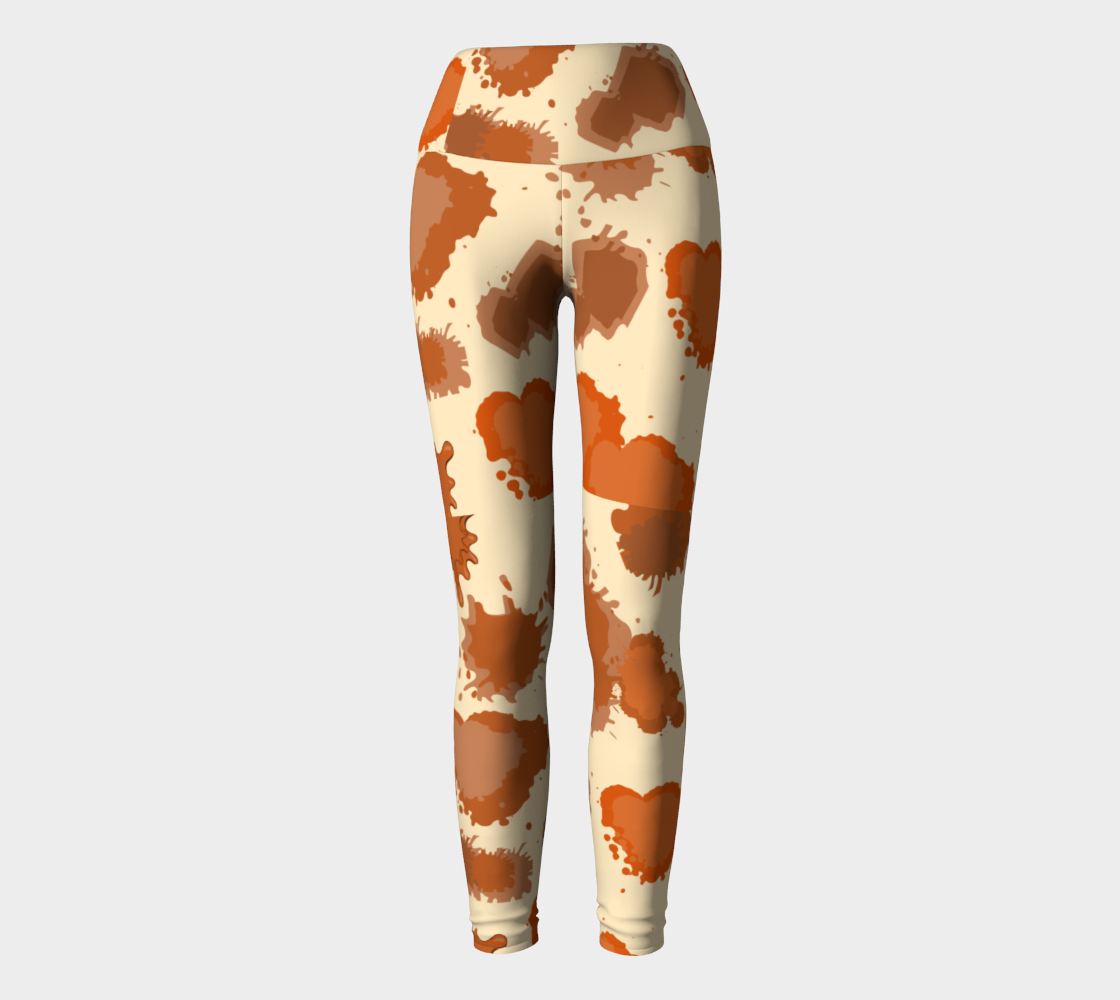 Modern Cow Cream Yoga Leggings preview