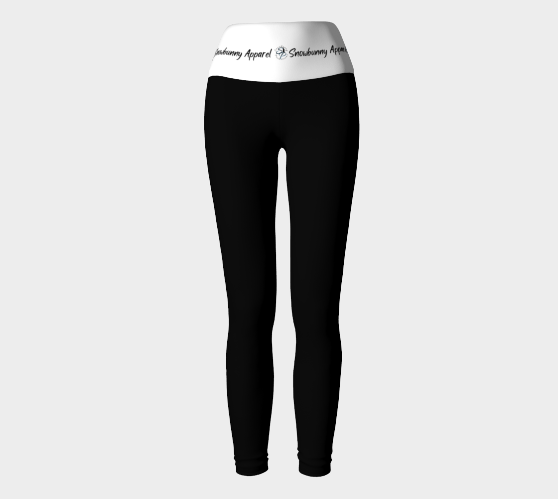 Snowbunny Apparel - Black Leggings with White Band preview