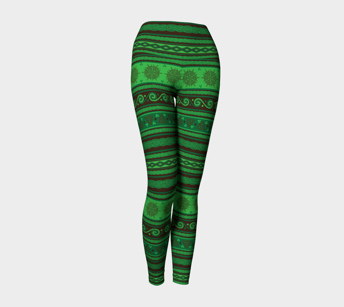 Celtic Knot Fair Isle in Green and Brown preview #1