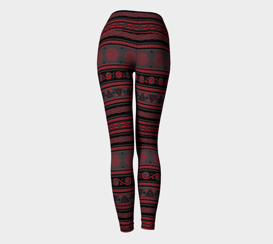 Celtic Knot Fair Isle in Red and Grey preview #4
