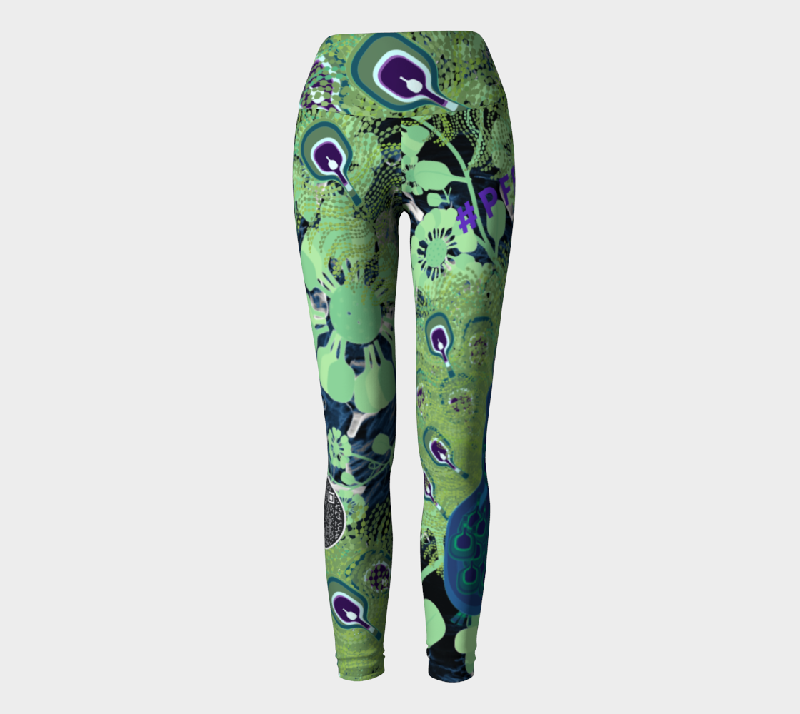 Pickleball Peacock MashUP yoga leggings preview