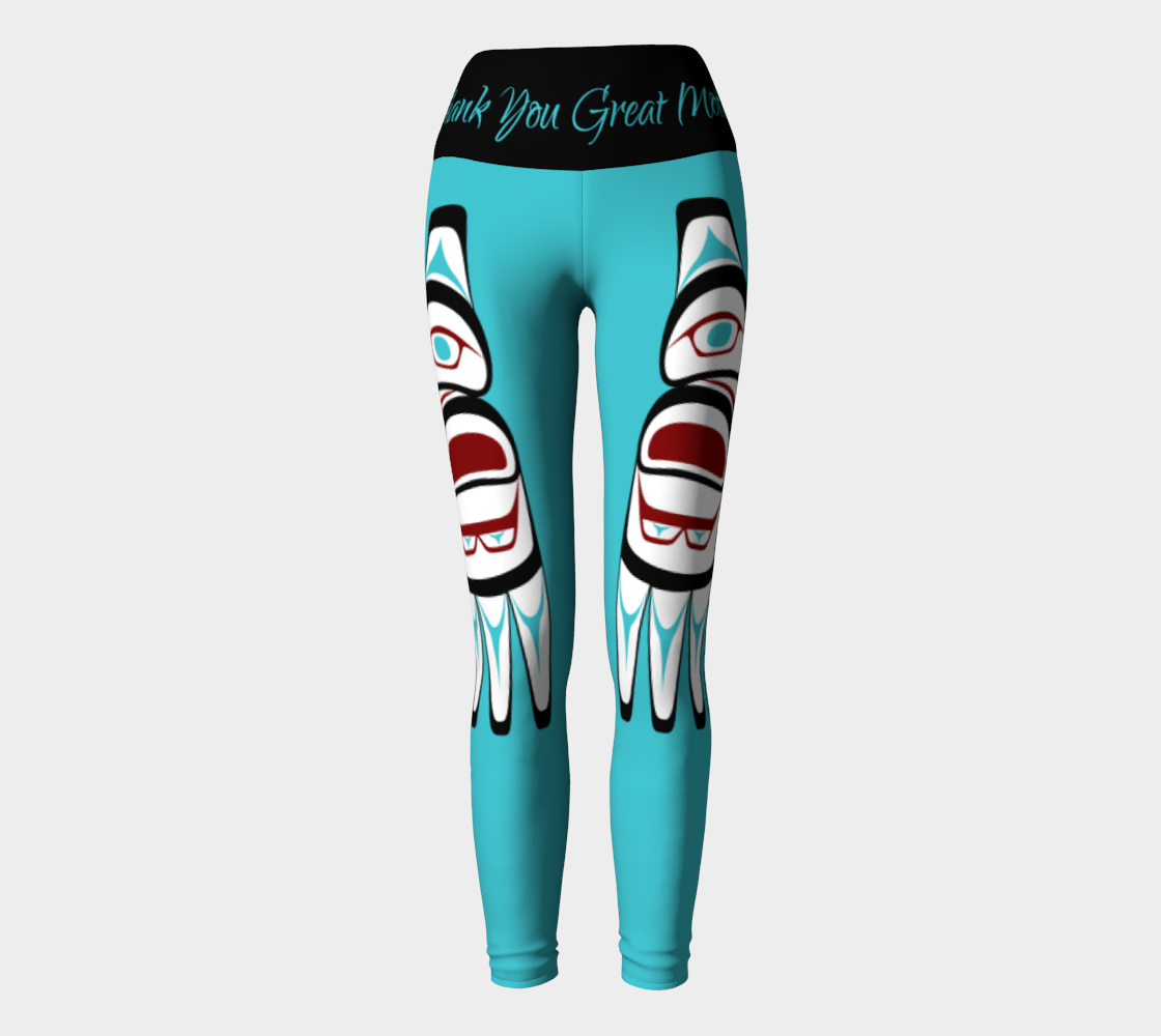 Tlingit Eagle Yoga Leggings Thank You Great Mother preview