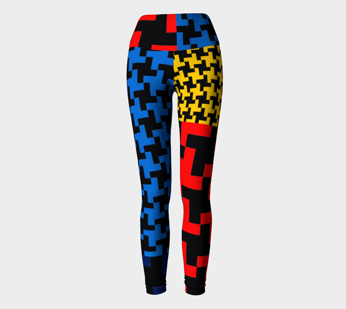 Eclectic Houndstooth Yoga Leggings preview