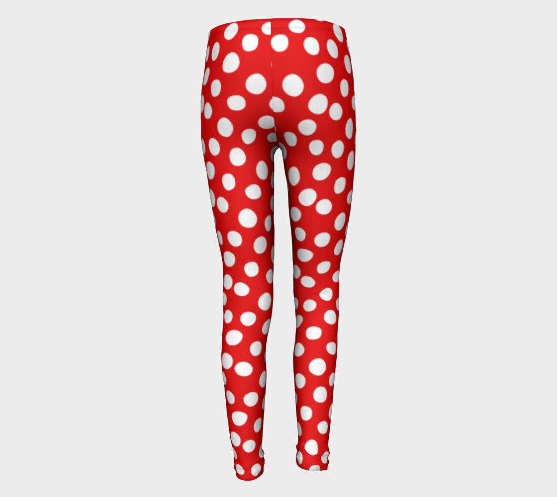 All About the Dots Youth Leggings - Red Miniature #6