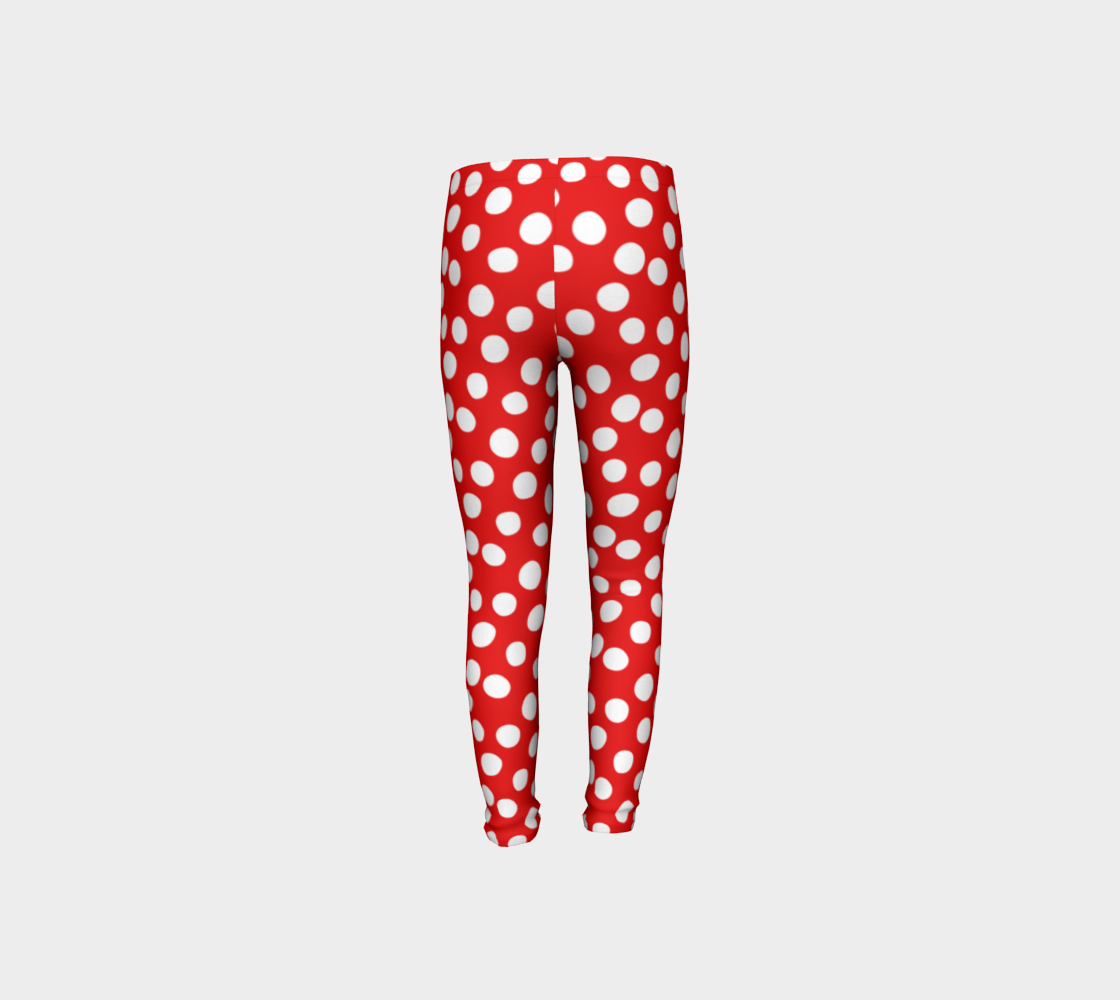 Aperçu de All About the Dots Youth Leggings - Red #8