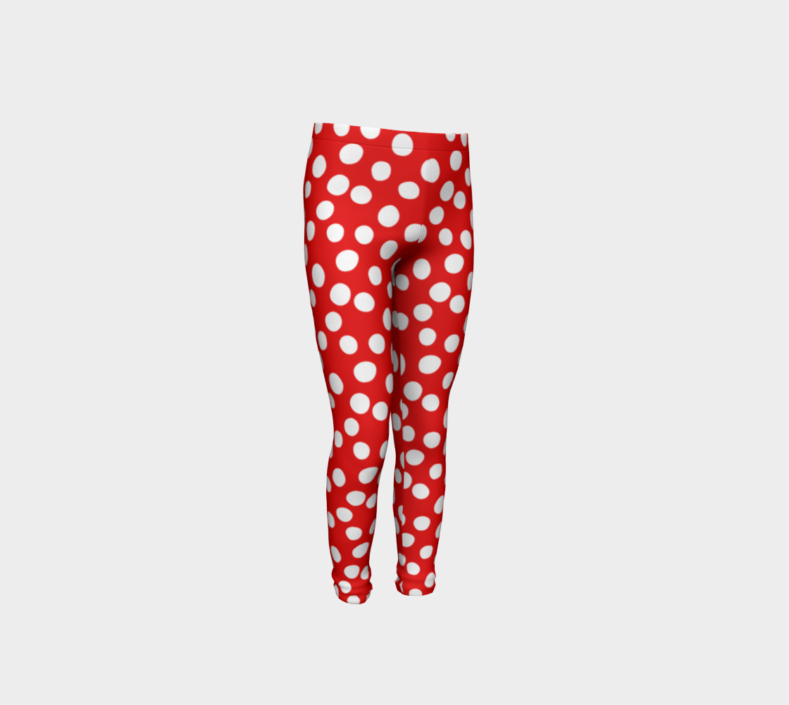 Aperçu de All About the Dots Youth Leggings - Red #4