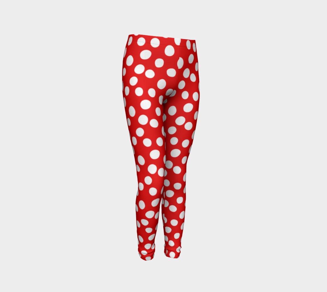 Aperçu 3D de All About the Dots Youth Leggings - Red