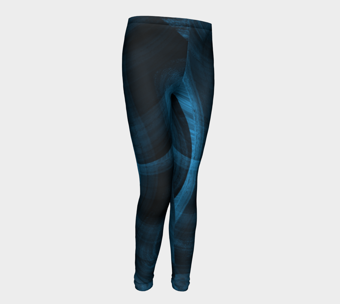Bluish Black Hole Youth Leggings preview #1