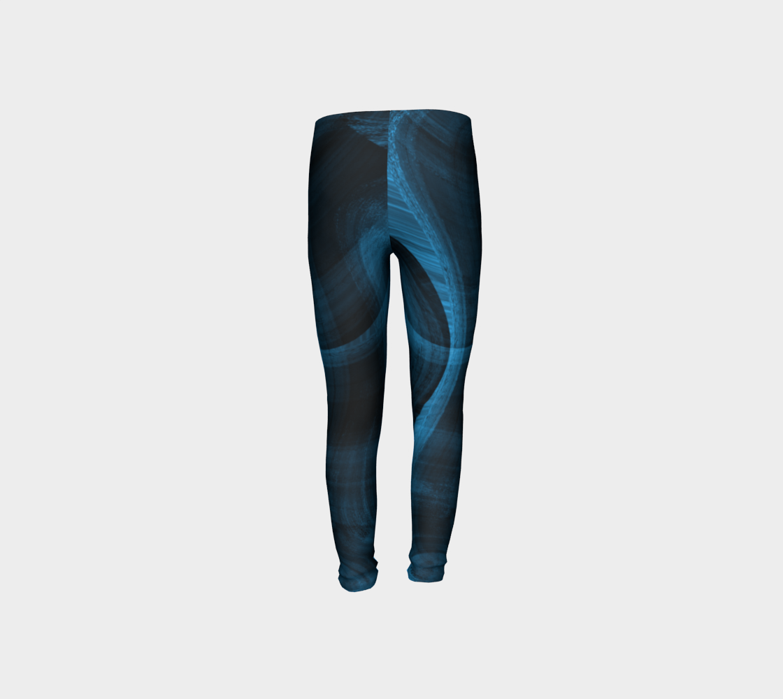 Bluish Black Hole Youth Leggings preview #8