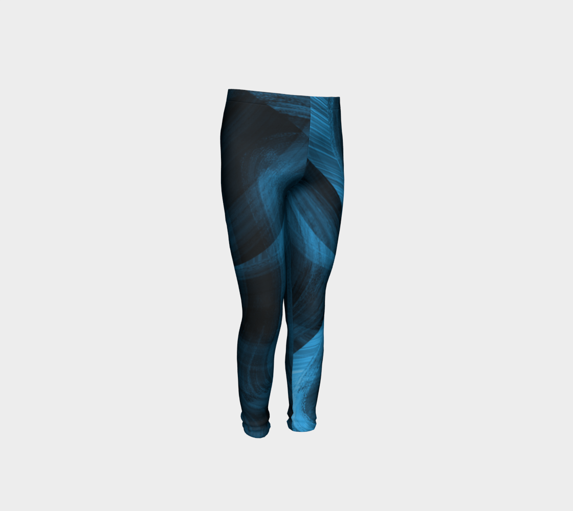 Bluish Black Hole Youth Leggings preview #4