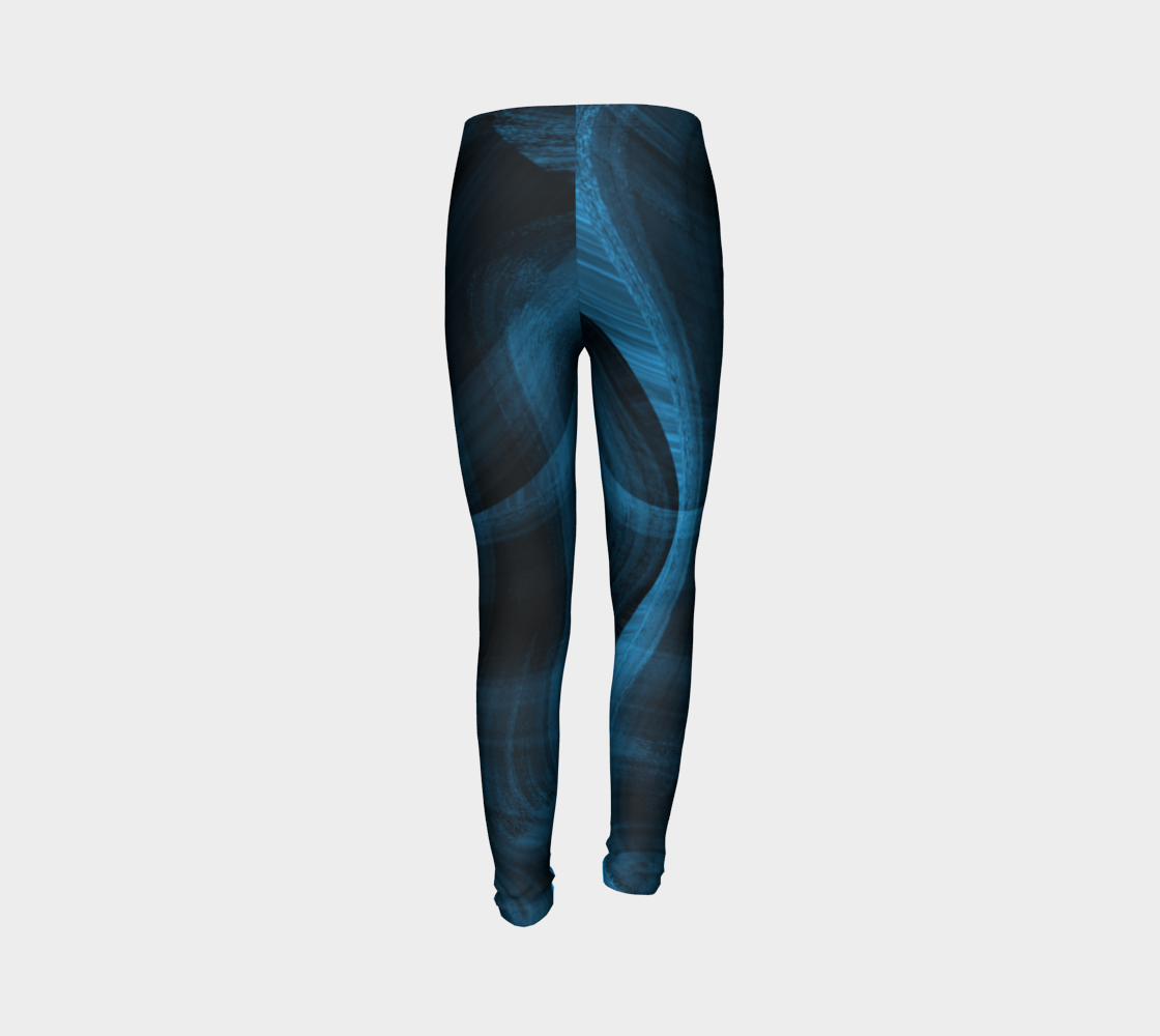Bluish Black Hole Youth Leggings preview #7