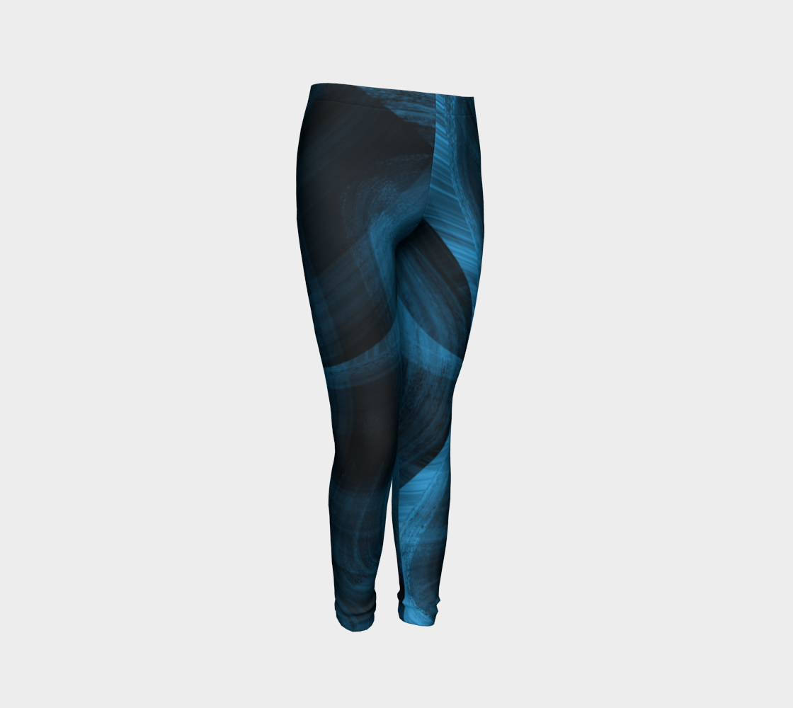 Bluish Black Hole Youth Leggings preview #3