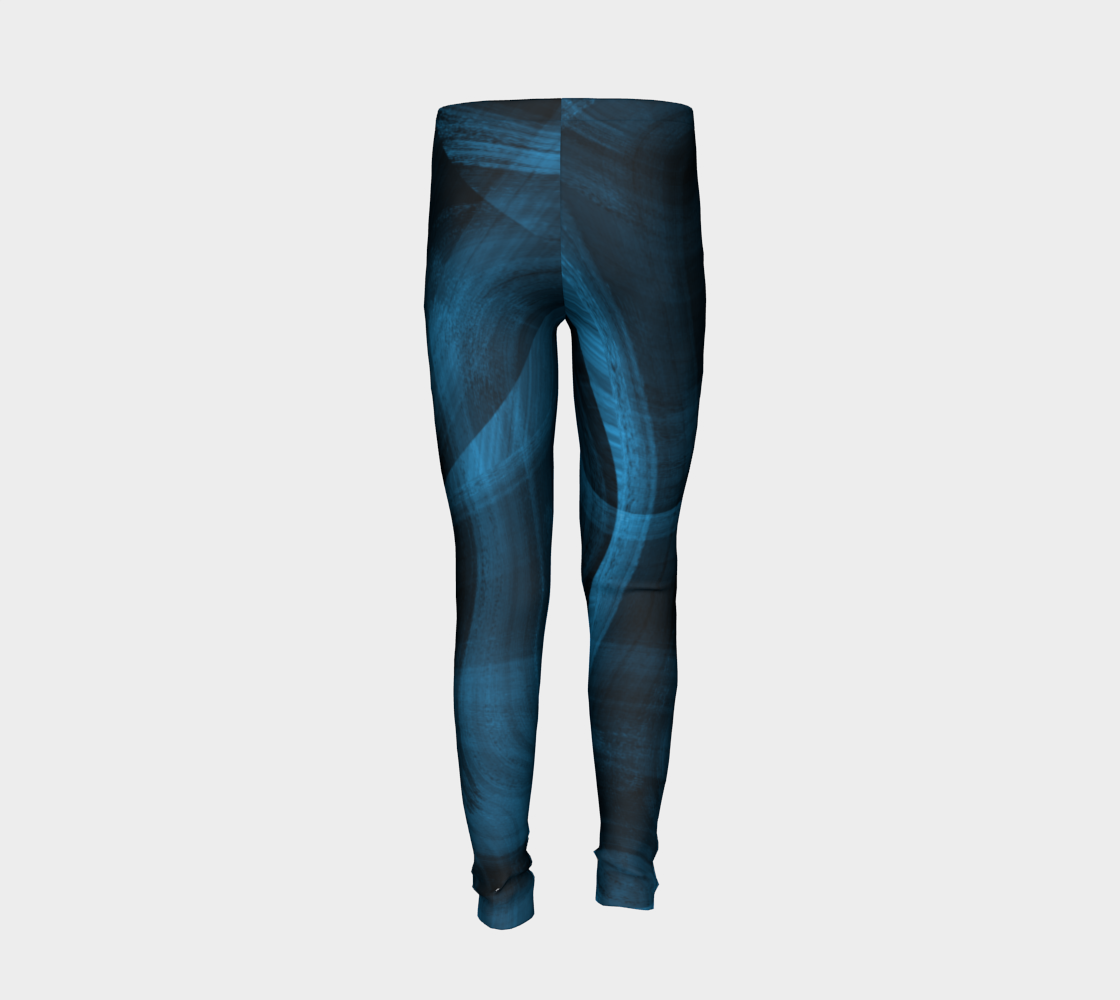 Bluish Black Hole Youth Leggings preview #6
