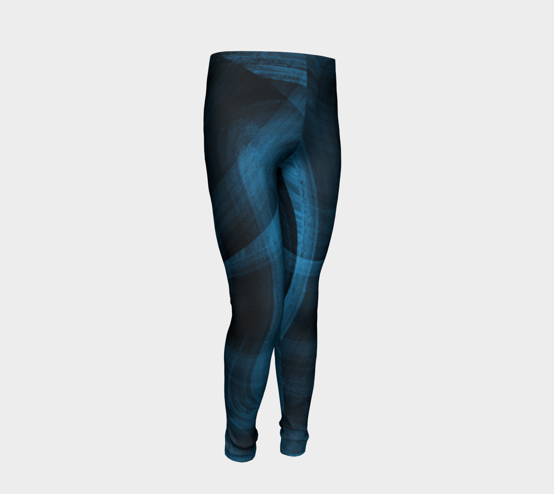 Bluish Black Hole Youth Leggings preview #2