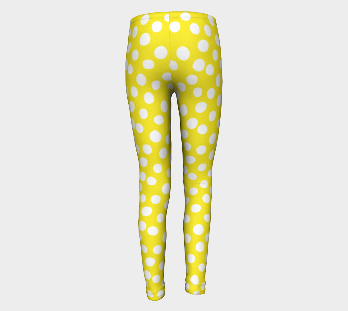 Aperçu de All About the Dots Youth Leggings - Yellow #5