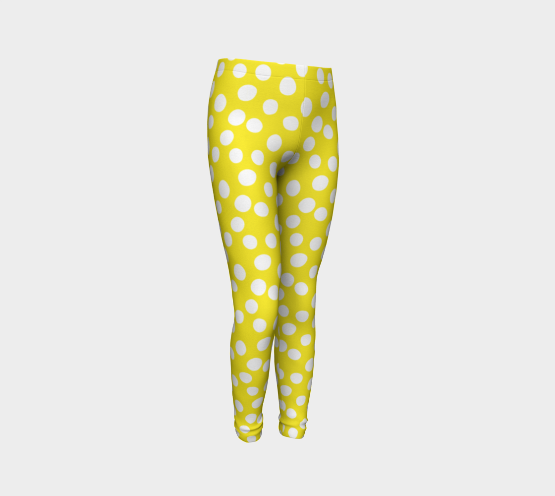 Aperçu de All About the Dots Youth Leggings - Yellow #3
