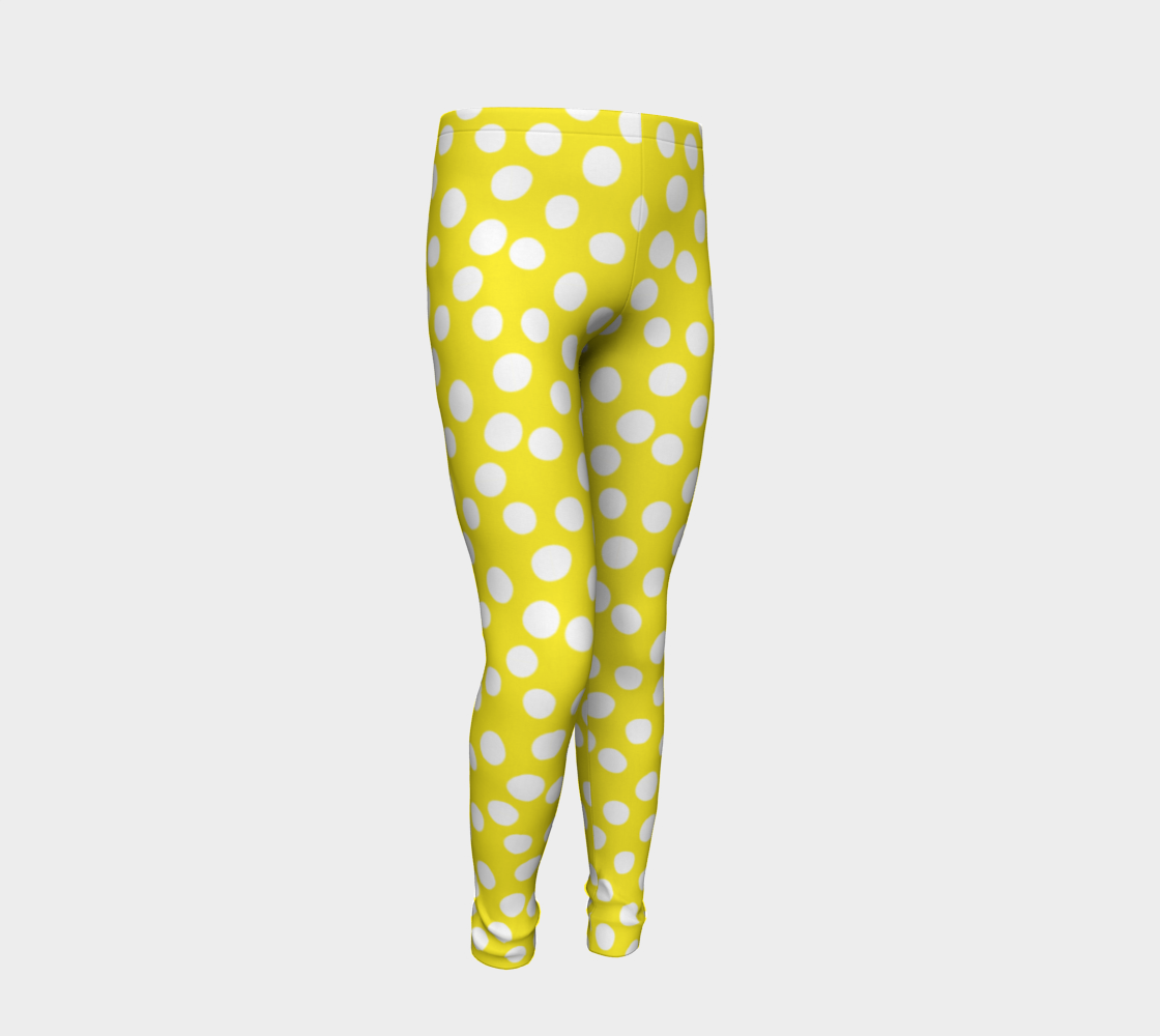 Aperçu de All About the Dots Youth Leggings - Yellow #2