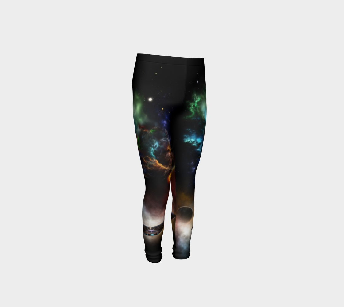 Beyond Space & Time Fractal Art II Spacescape Youth Leggings preview