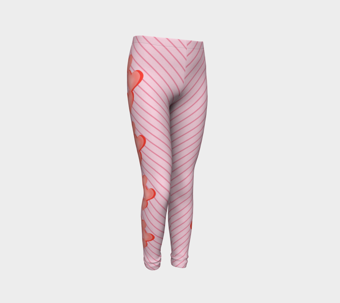Aperçu de Hearts and Diagonal Stripes, Shades of Pink #3