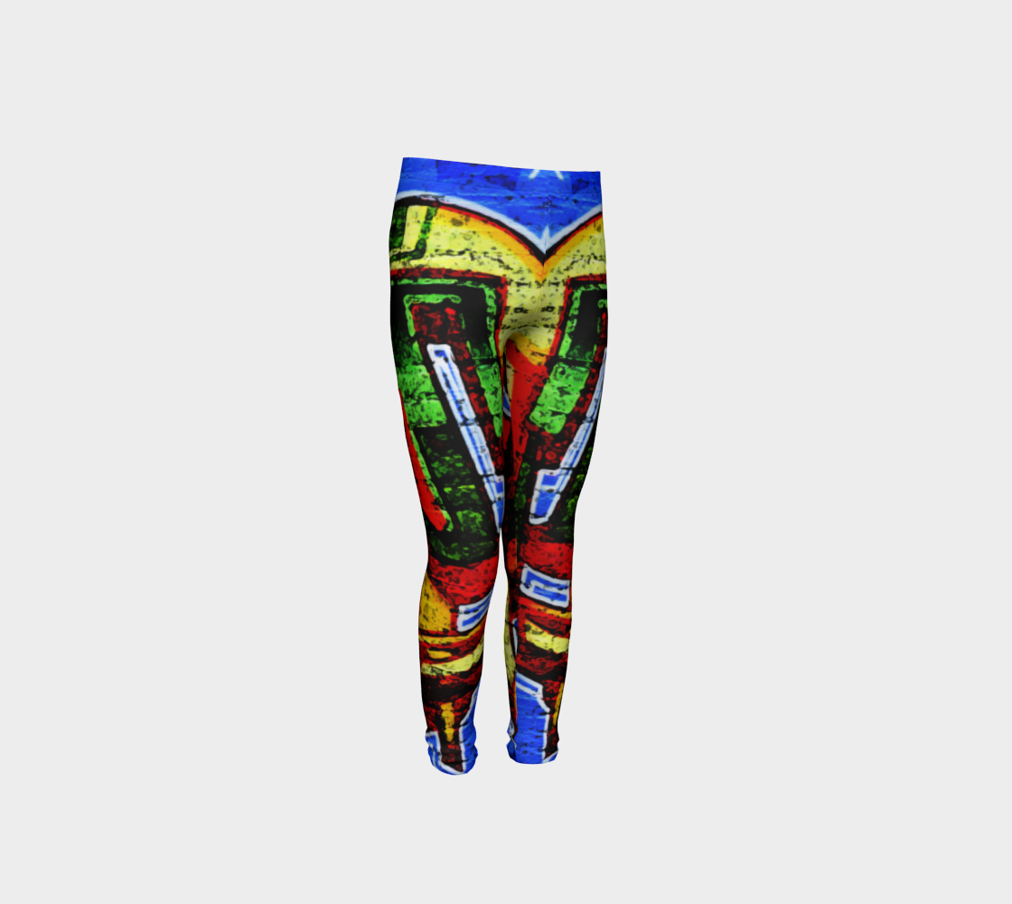 Graffiti 17 Youth Leggings preview #4