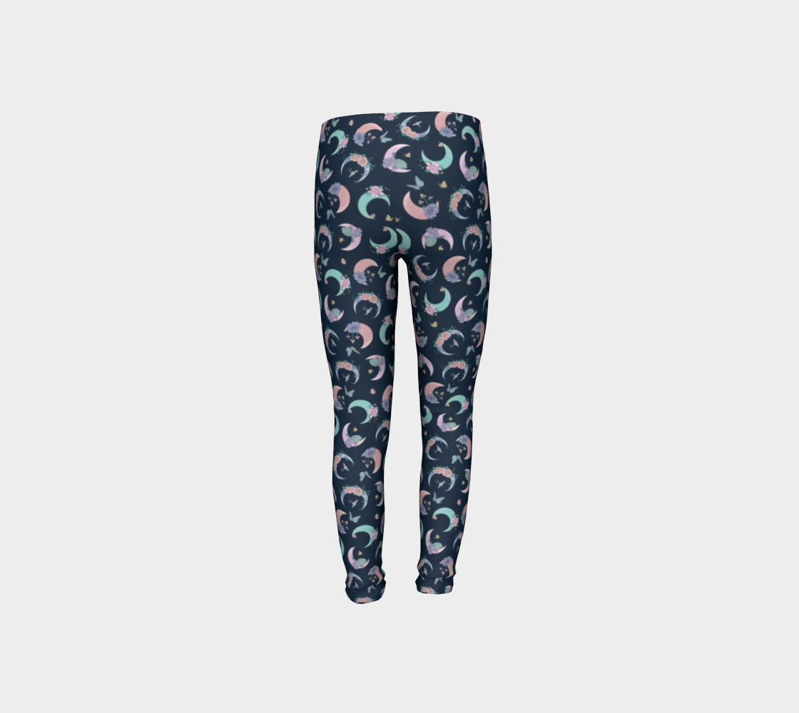 Fly me to the moon navy tossed youth leggings thumbnail #9