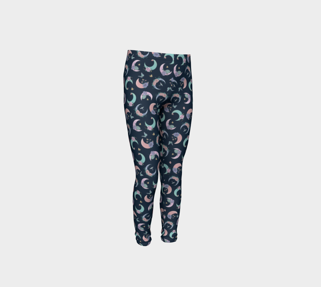 Fly me to the moon navy tossed youth leggings preview #4
