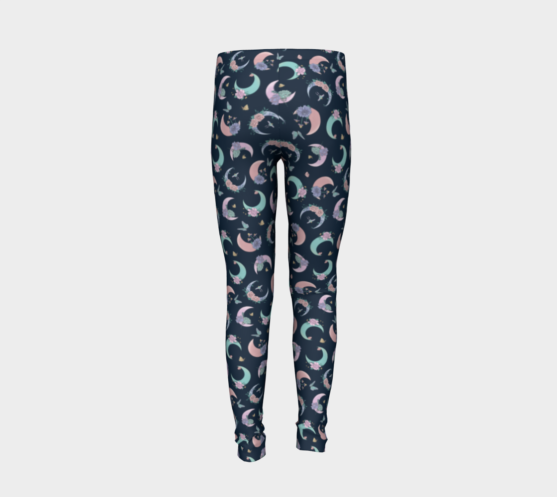 Fly me to the moon navy tossed youth leggings preview #6