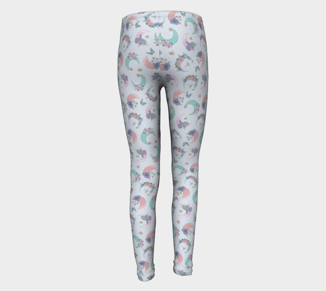 Fly me to the moon blue tossed youth leggings thumbnail #6