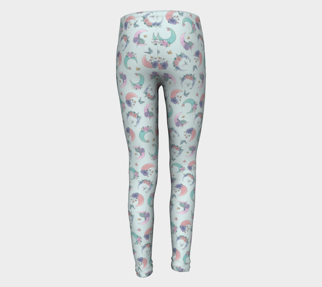 Fly me to the moon mint tossed youth leggings thumbnail #6