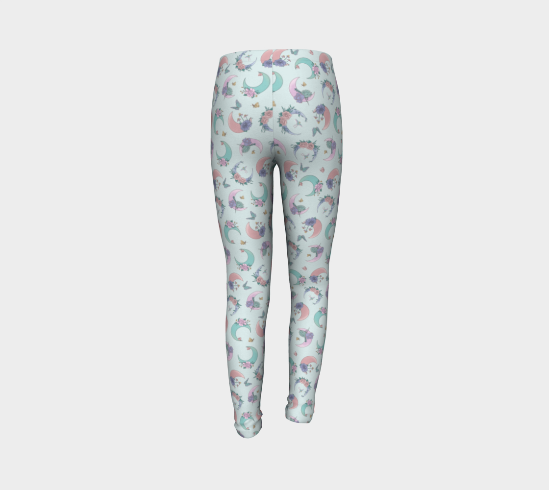 Fly me to the moon mint tossed youth leggings thumbnail #8