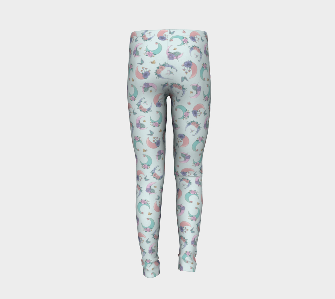 Fly me to the moon mint tossed youth leggings thumbnail #7