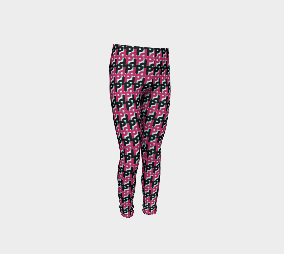 Vintage Pink Chain Youth Leggings preview