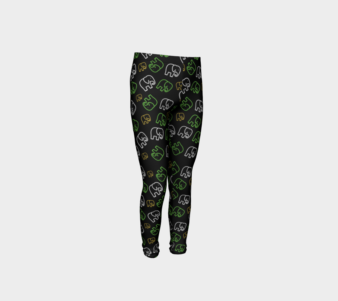 Animal Neon Elephant Youth Leggings preview