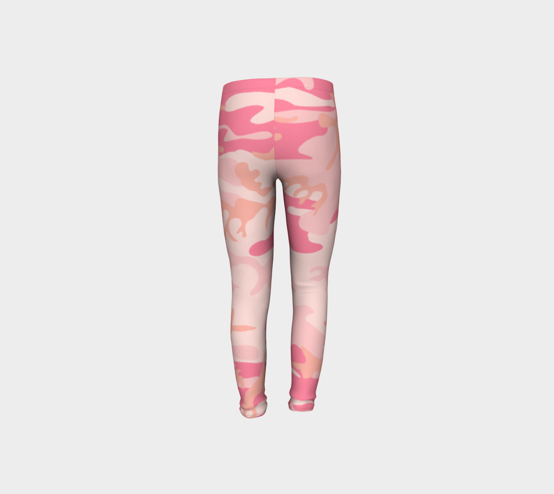 Aperçu de Pink Camouflage Youth Leggings, AWSSG #8