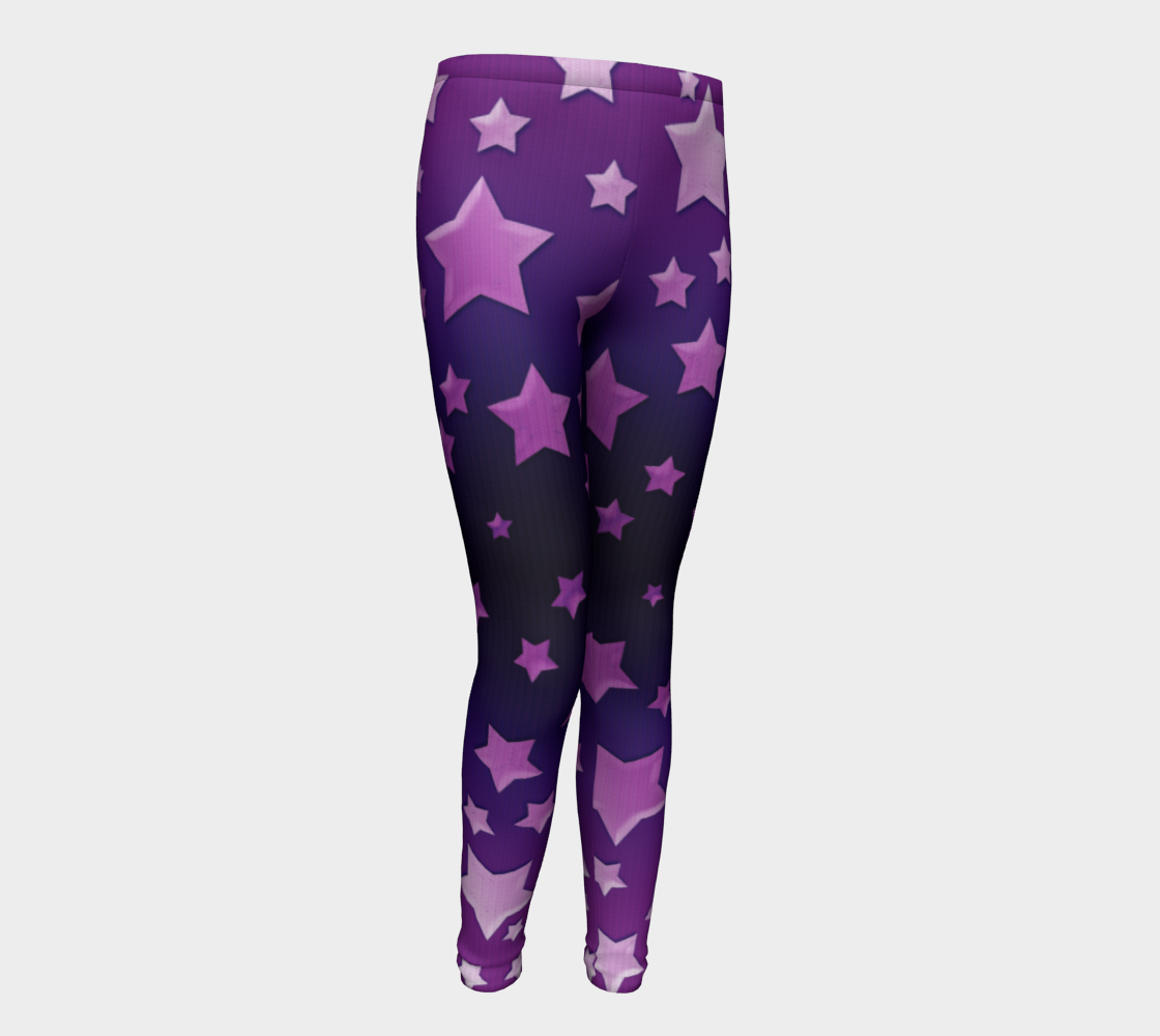 Purple Pink Ombre Stars Graphic Herringbone Weave preview #1