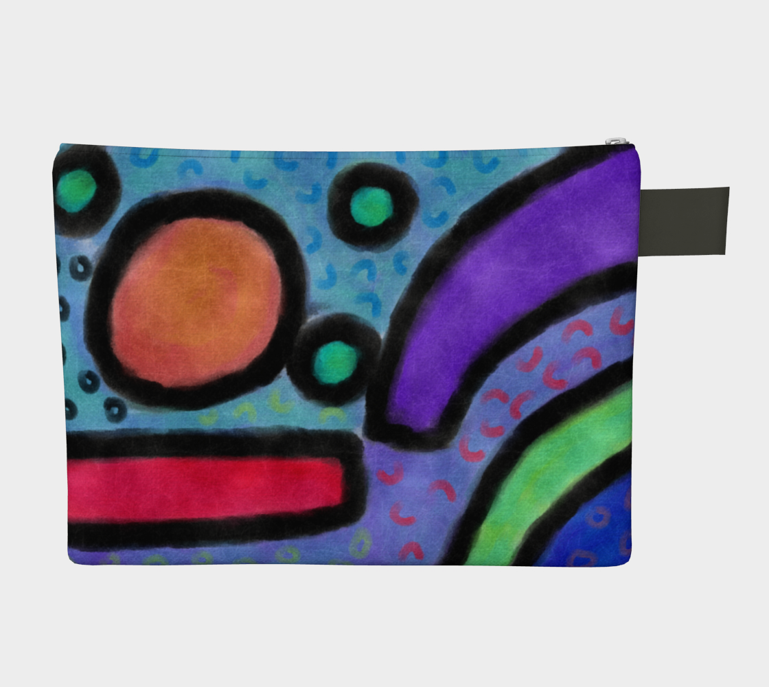 Aperçu de Colorful Abstract Art Clutch Bag #2
