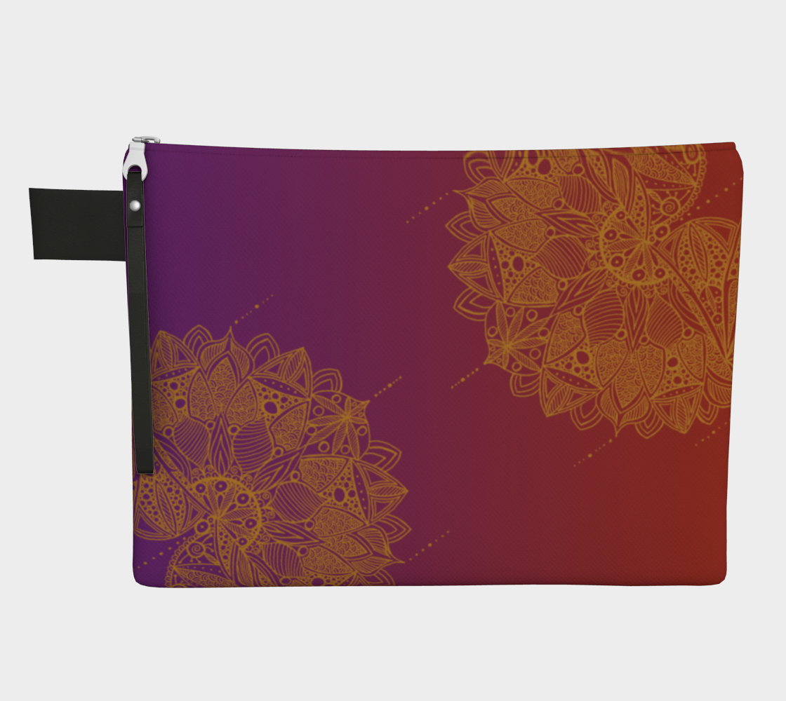 Red and Purple Mandala Pattern Zipper Carry-All preview