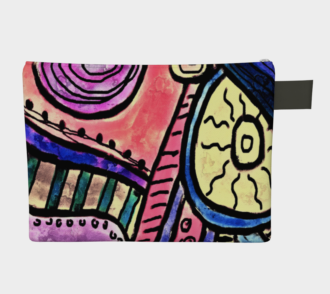 Aperçu de Funky Abstract Art Clutch Bag #2